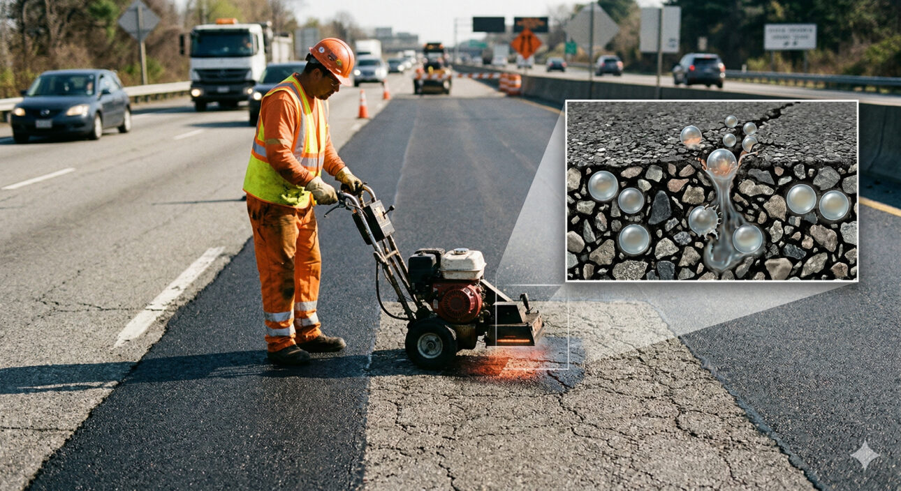 Novo asfalto capaz de se autorreparar deve revolucionar pavimentações